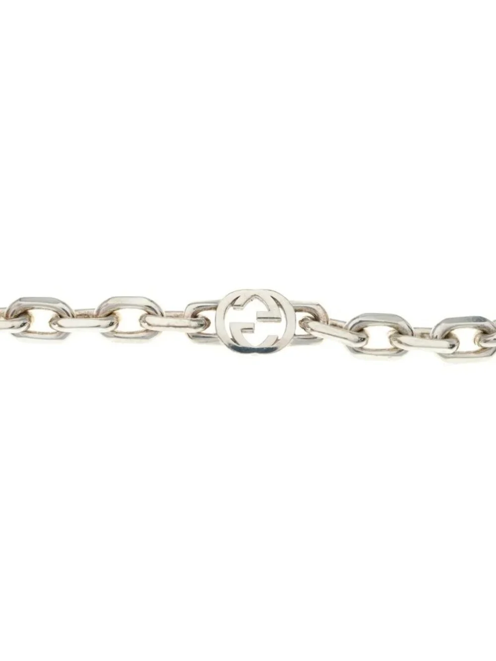 Gucci Interlocking Chain Necklace Silver